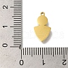 Ion Plating(IP) 304 Stainless Steel Manual Polishing Charms X-STAS-M059-07G-01-3