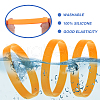 CREATCABIN 24Pcs Word Silicone Cord Bracelet Wristband BJEW-CN0001-06B-5