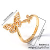 Elegant Brass Micro Pave Cubic Zirconia Cuff Open Rings for Women WF6042-1-2