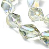 Electroplate Transparent Glass Beads Strands EGLA-E060-01A-FR01-3