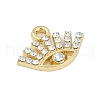 Rack Plating Alloy Micro Pave Rhinestone Pendants FIND-K020-04G-2