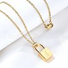 304 Stainless Steel Rolo Chain Pendant Necklaces NJEW-S444-01G-09-1