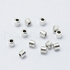 Rhodium Plated 925 Sterling Silver Crimp Beads STER-L063-04P-1