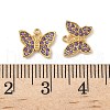 304 Stainless Steel Rhinestone Pendants STAS-U057-01G-01-3