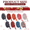 22.5M 9 Colors Japanese Printed Flower/Wave/Bird Cotton Ribbons OCOR-FG0002-27-2