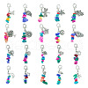 Dyed Synthetic Turquoise Chip Beaded Pendant Decorations HJEW-TAC0030-7