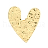 Ion Plating(IP) Textured Heart 304 Stainless Steel Adjustable Rings for Women RJEW-H231-02G-2