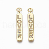 Brass Micro Pave Clear Cubic Zirconia Pendants KK-R133-016G-NF-3