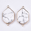 Natural Howlite Links Connectors G-T131-48G-07-2
