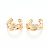 Brass Cuff Earrings KK-T074-40G-3