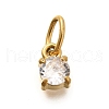304 Stainless Steel Rhinestone Charms STAS-M109-06G-12-1