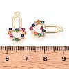 Brass Micro Pave Cubic Zirconia Pendants KK-N261-14G-3
