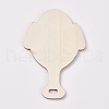 Unfinished Wooden Handheld Mirror MJEW-WH0001-07-2