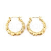 Ion Plating(IP) Bamboo Joint 304 Stainless Steel Hoop Earrings for Women EJEW-G388-01G-1