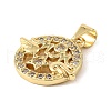 Brass Micro Pave Cubic Zirconia Pendants KK-M324-02B-G-2