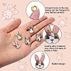 40Pcs 4 Styles Alloy Enamel Pendants ENAM-CJ0004-05-3