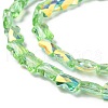 Transparent Electroplate Glass Beads Strands GLAA-Q099-J01-09-3