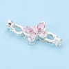 Brass Micro Pave Cubic Zirconia Fold Over Clasps KK-U037-10S-3