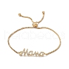 Mother's Day Adjustable 304 Stainless Steel Slider Bracelets BJEW-TA00613-2
