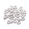 Tarnish Resistant 304 Stainless Steel Open Heart Charms STAS-L234-087P-1