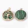 Synthetic Malachite Pendants G-S292-10A-G-2