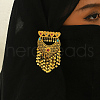 Elegant Heart Brass Brooches for Women LY4054-4