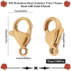 SOFPLATE 304 Stainless Steel Lobster Claw Clasps STAS-SP0001-73D-2
