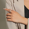 Crown Alloy Rhinestone Cuff Rings for Women FS-WGF9C69-02-2