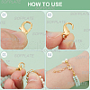 SOFPLATE 300Pcs Zinc Alloy Lobster Claw Clasps FIND-SP0001-27G-6