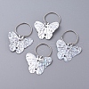 Plastic Paillette/Sequin Hair Braid Rings Pendants KEYC-TAC0001-02F-1