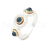 Alloy Resin Adjustable Cuff Rings for Women RJEW-U055-01S-2