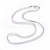 304 Stainless Steel Twisted Chain Curb Chain Necklaces NJEW-L160-004P-2