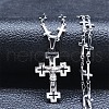 304 Stainless Steel Pendant Necklaces for Women Men NJEW-G115-01P-1