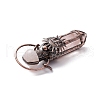 Natural Quartz Crystal and Agate Big Pointed Pendants G-M383-24R-4