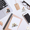 Book with Flower Pattern Self-Adhesive Picture Stickers DIY-P069-02-11