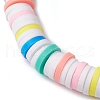 Rainbow Color Disc Handmade Polymer Clay Beaded Stretch Kid Bracelets for Girls BJEW-JB10353-02-3