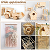 Olycraft 60Pcs 6 Styles Beech Wood Sticks DIY-OC0011-70-6