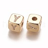 Brass Micro Pave Cubic Zirconia Beads KK-K238-16G-Y-2