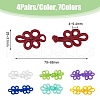 DICOSMETIC 28Pcs 7 Colors Polypropylene Buttons FIND-DC0005-11-2