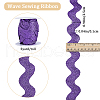 Gorgecraft 5 Yards Polyester Wavy Fringe Trim Ribbon OCOR-GF0003-45E-2