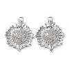 Rack Plating Brass Micro Pave Cubic Zirconia Pendants KK-K333-80P-1
