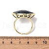 Horse Eye Natural Gemstone Cuff Rings RJEW-M076-04G-4