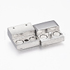 304 Stainless Steel Magnetic Clasps with Glue-in Ends STAS-F130-54P-2