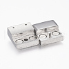 Tarnish Resistant 304 Stainless Steel Magnetic Clasps with Glue-in Ends STAS-F130-54P-2