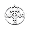 Non-Tarnish 304 Stainless Steel Pendants STAS-D036-09P-1