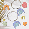 2Pcs 2 Style Acrylic Earring Handwork Template DIY-WH0573-003-5