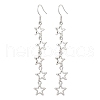 Alloy Star Dangle Earrings EJEW-TA00623-2