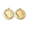 Ion Plating(IP) 304 Stainless Steel Pendants STAS-C066-09G-2