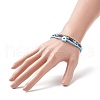 3Pcs 3 Style Evil Eye Polymer Clay & Glass Seed Beaded Stretch Bracelets Set for Women BJEW-JB09228-3