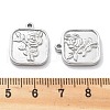 Anti-Tarnish 304 Stainless Steel Pendants STAS-R130-70P-3